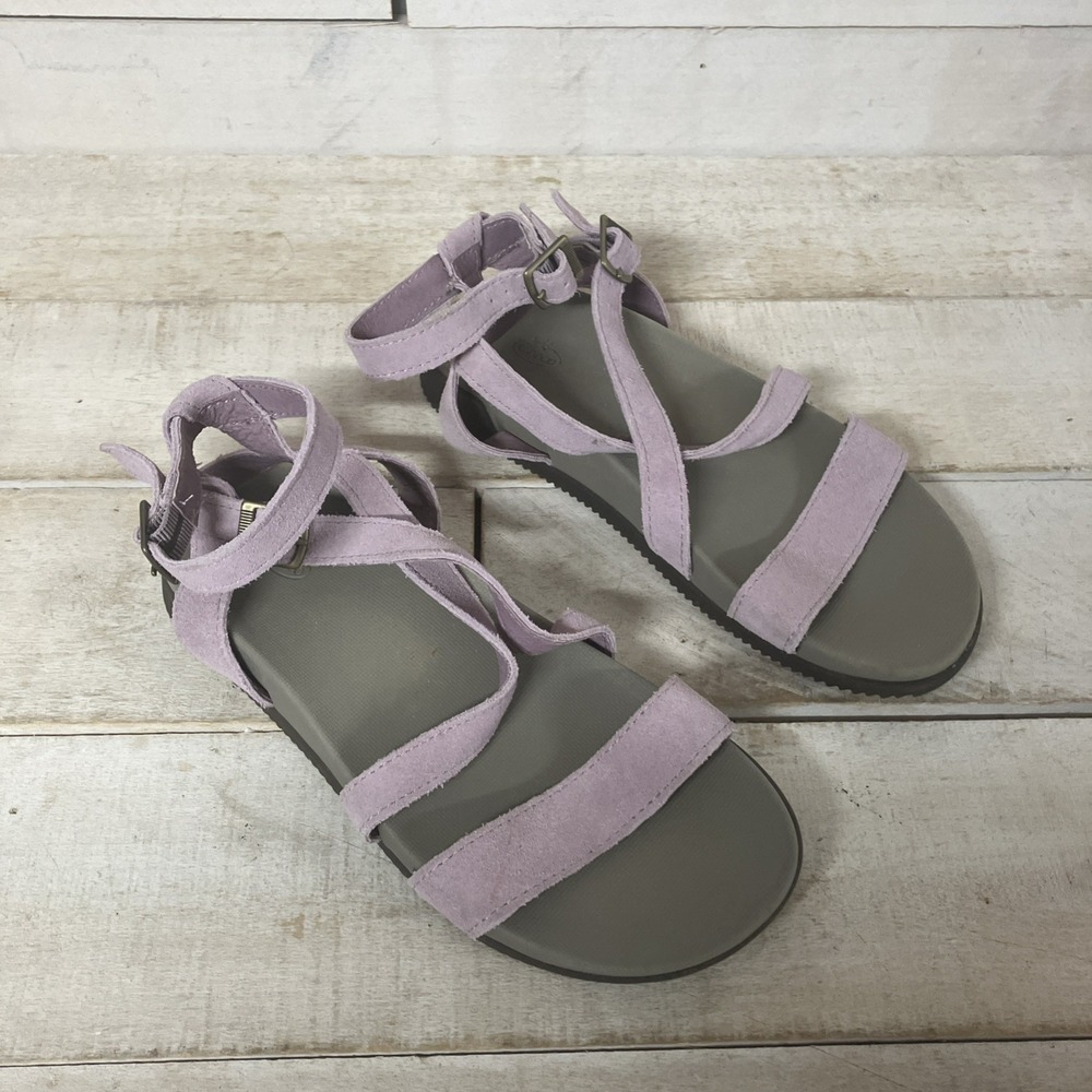 Chaco Rose Purple Suede Ankle Strap Sandals Size 6